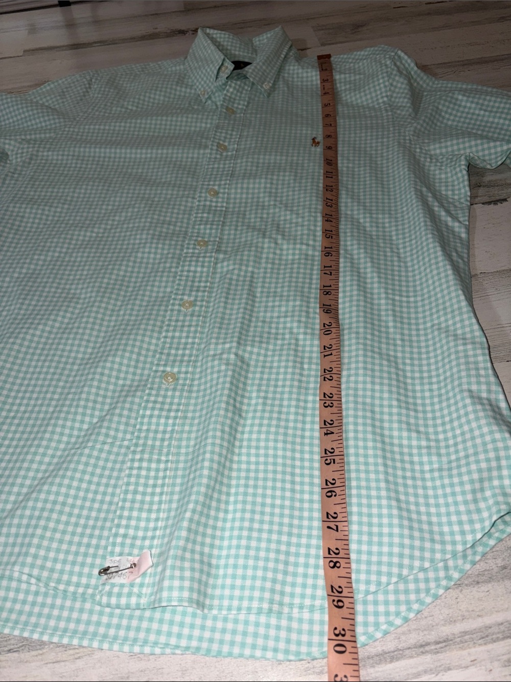 Polo by Ralph Lauren Mint Green Gingham Button-Down Shirt - Picture 7 of 8